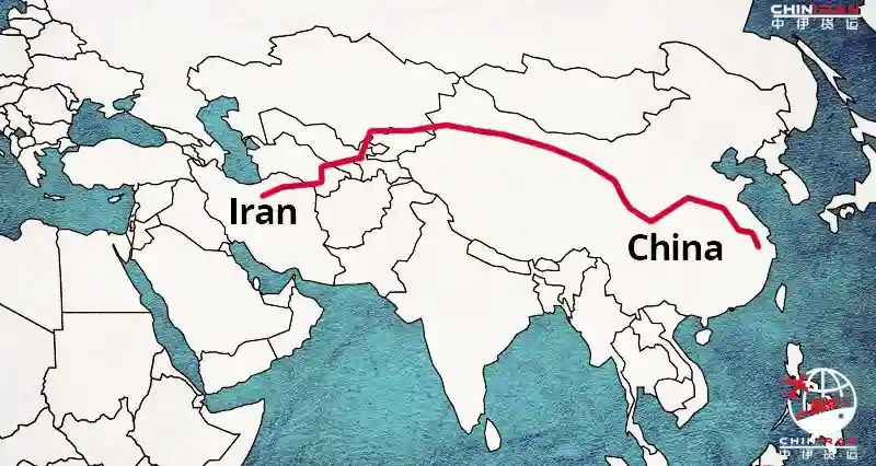 فاصله ایران تا چین